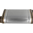 Load image into Gallery viewer, MACH Force-Xp 409 SS Muffler 3in ID Offset/Offset x 4in H x 9in W x 14in L - Oval Body - Detail View