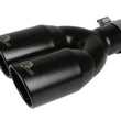 Load image into Gallery viewer, MACH Force-Xp 409 Stainless Steel Clamp-on Exhaust Tip 2.5in Inlet 3.5in Outlet - Black - Main Product View