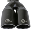 Load image into Gallery viewer, MACH Force-Xp 409 Stainless Steel Clamp-on Exhaust Tip 2.5in Inlet 3.5in Outlet - Black - Back View