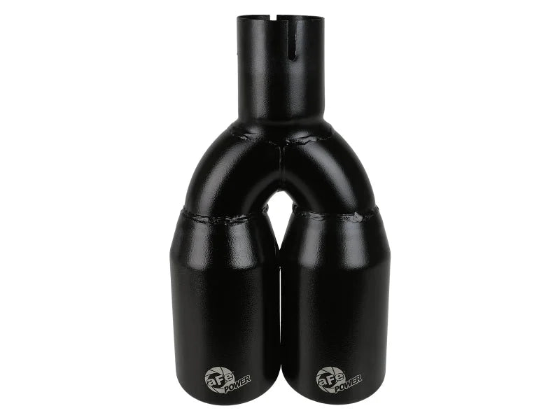 MACH Force-Xp 409 Stainless Steel Clamp-on Exhaust Tip 2.5in Inlet 3.5in Outlet - Black - Installation View