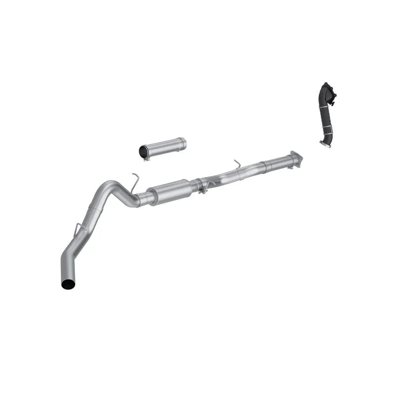 MBRP 01-04 Chevy Silverado / GMC Sierra 2500/3500HD 4in OD CatBack Single Side Exit w/ Downpipe - AL - Main Product View