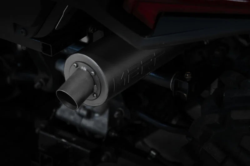 MBRP 01-05 Polaris Sportsman 400 / 06-07 Sportsman 450 Slip-On Combination Exhaust w/Sport Muffler - Back View