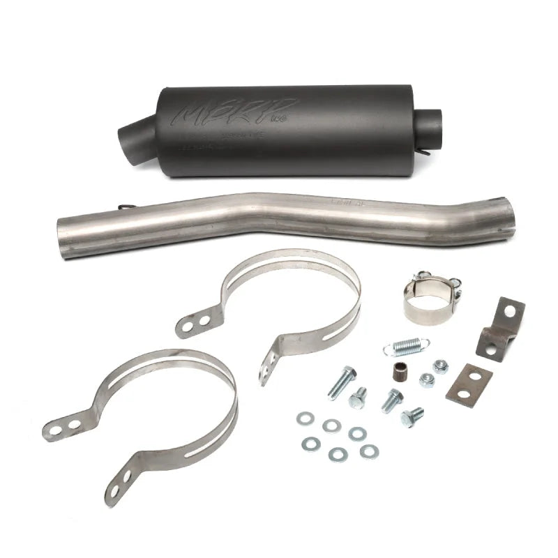 MBRP 05-07 Suzuki LT A 700 King Quad Slip-On Exhaust System w/Performance Muffler - Side View