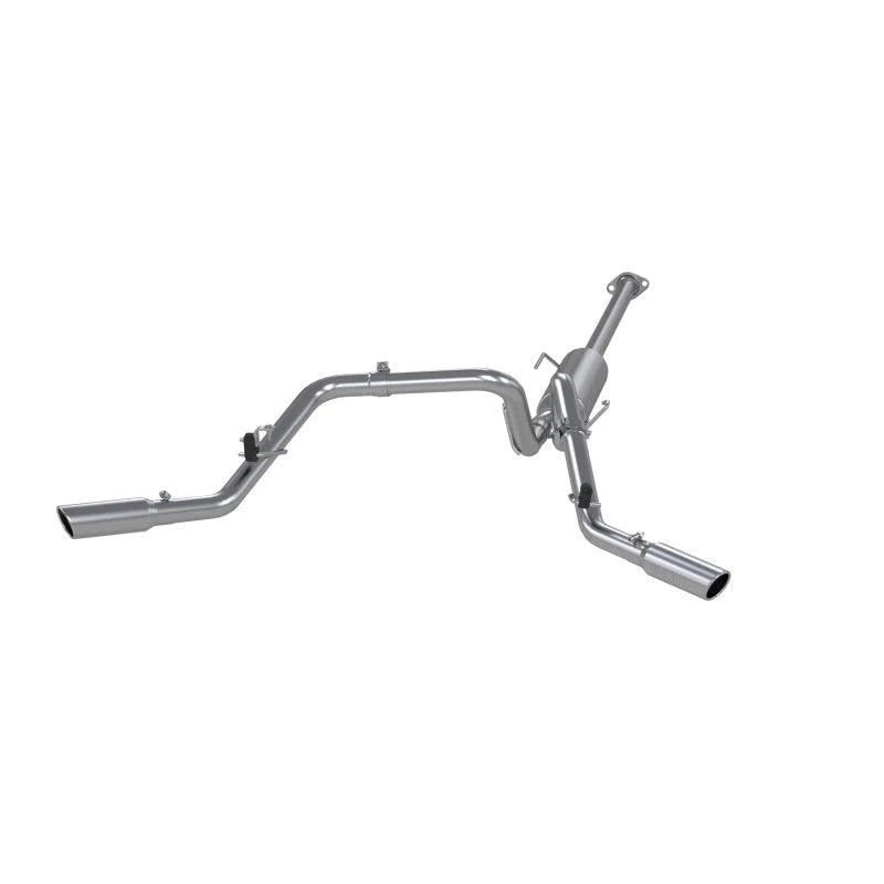 MBRP 05-13 Toyota Tacoma 4.0L EC/CC AL Dual Split Side Cat Back Exhaust - Side View