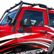Load image into Gallery viewer, MBRP 07-10 Jeep Wrangler JK Front Roof Rack Extension (2 Door) Black Coated - Side View