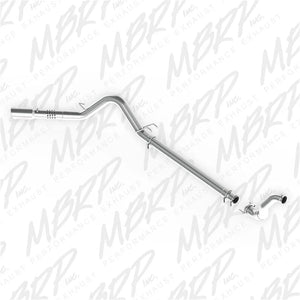 MBRP 08-10 Ford 6.4L F250/350/450 4 inch Filter Back Single Side Exit Aluminum and Down Pipe - Main Product View