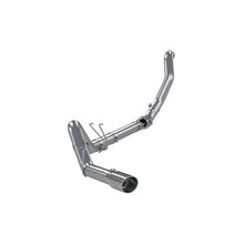 Load image into Gallery viewer, MBRP 08-10 Ford 6.4L F250/350/450 4 inch Filter Back Single Side Exit Aluminum and Down Pipe - Side View