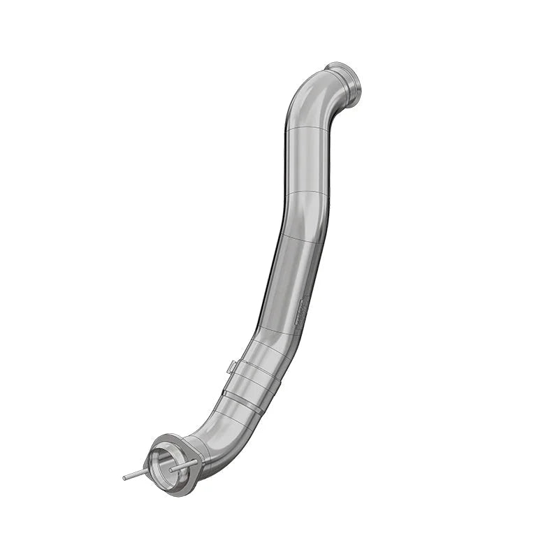 MBRP 08-10 Ford 6.4L Powerstroke 4in Turbo Down-Pipe Aluminized - Side View