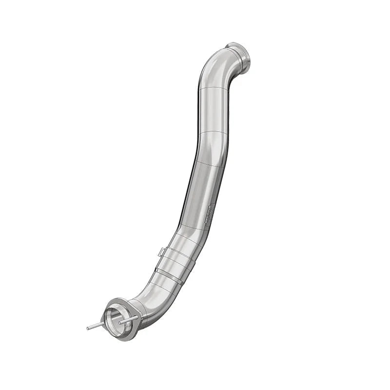 MBRP 08-10 Ford 6.4L Powerstroke 4in Turbo Down-Pipe T409 Aluminized - Side View