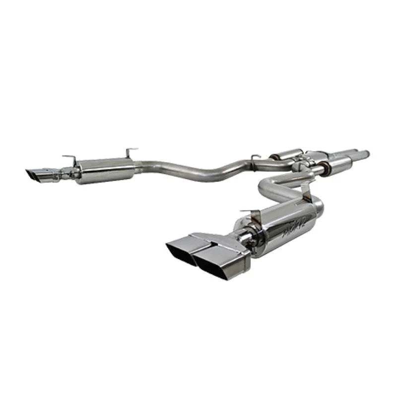 MBRP 08-11 Dodge Challenger SRT8 6.1L Hemi T304 Cat Back Dual Split Rear - Side View