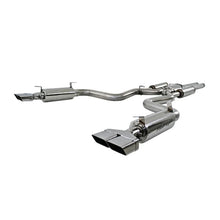 Load image into Gallery viewer, MBRP 08-11 Dodge Challenger SRT8 6.1L Hemi T304 Cat Back Dual Split Rear - Side View
