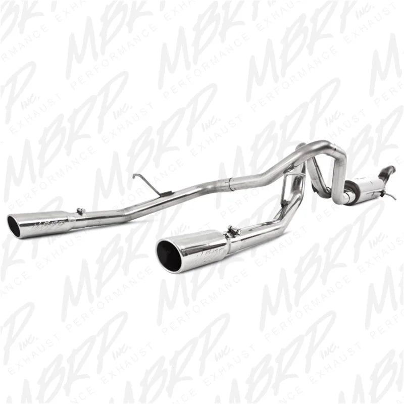 MBRP 09-11 Chev/GMC Colorado/Canyon 5.3L V8 EC/CC-SB Cat Back Dual Split Rear Exit T409 - Main Product View