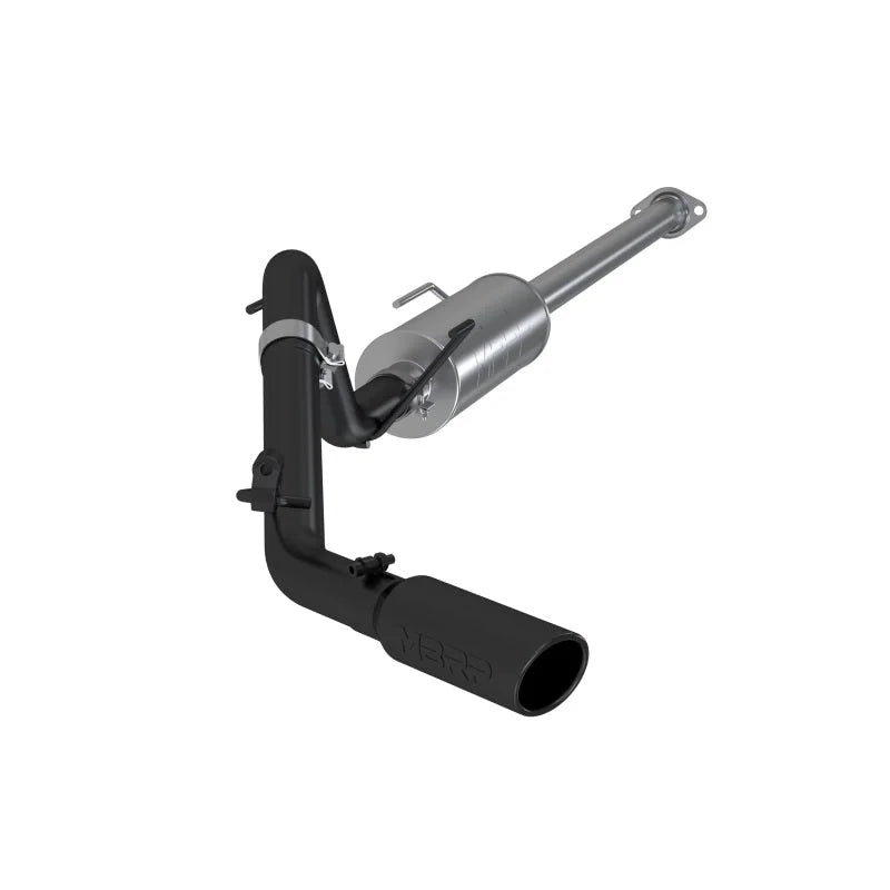 MBRP 09-14 Toyota Tacoma 4.0L EC/CC Cat-Back Single Exit AL - Black - Side View