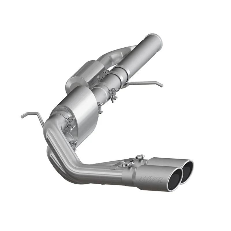 MBRP 09+ Chevrolet Silverado 1500 3in Cat Back Pre-Axle Dual Outlet w/ 4in Tip - AL - Side View