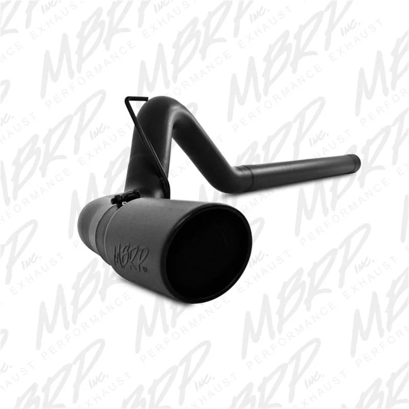 MBRP 10-12 Dodge 2500/3500 Cummins 6.7L Filter Back Single Side Black Coated Exhaust System - Side View
