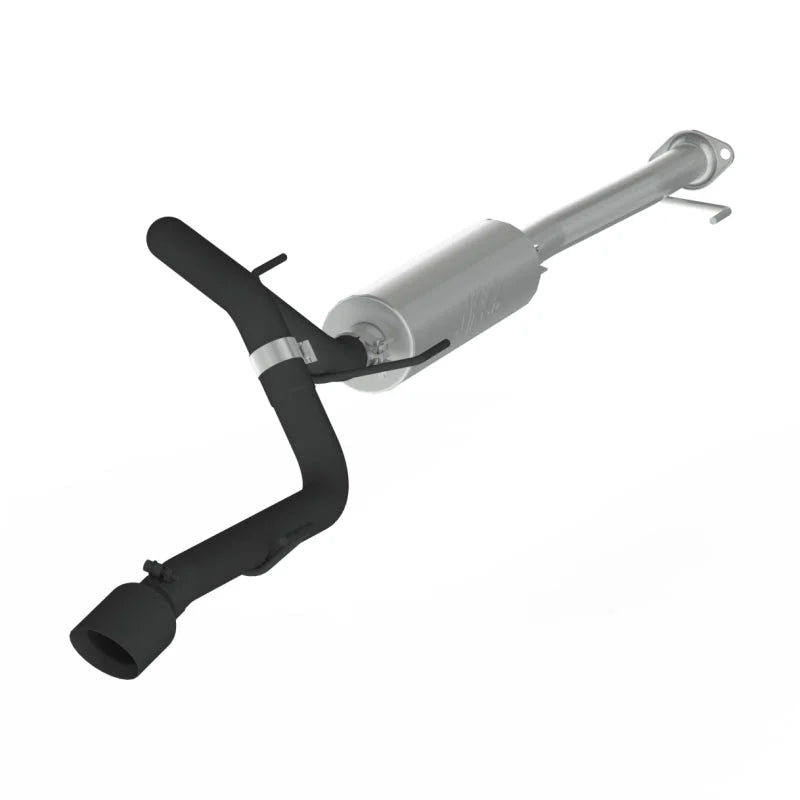 MBRP 10-18 Toyota 4 Runner BLK 4in O.D Tip Single Rear Exit 2.5in Cat Back Exhaust - Side View