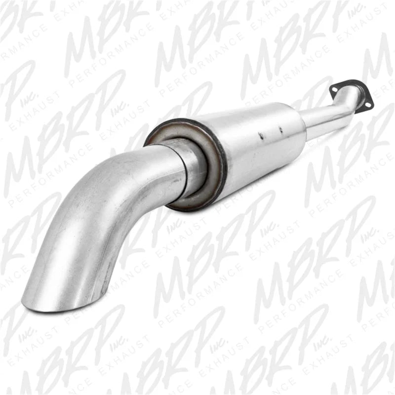 MBRP 11-12 Ford F-150 SVT Raptor 6.2L EC-SB/CC-SB 3.5in Cat Back Single Turn Down Alum Exhaust - Side View