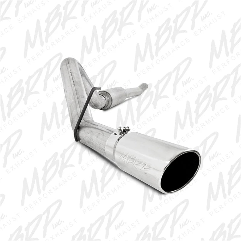 MBRP 11-13 Ford F-250/350/450 6.2L V8 Gas 4in Cat Back Single Side Alum Exhaust System - Side View
