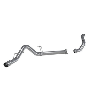 MBRP 11-14 Ford 6.7L F-250/350/450 4in Filter Back Single Side Exit Alum and Down Pipe Exhaust - Main Product View
