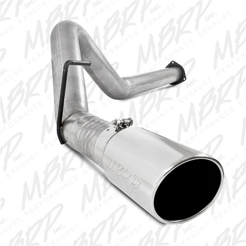 MBRP 11-14 Ford 6.7L F-250/350/450 4in Filter Back Single Side Exit Alum and Down Pipe Exhaust - Side View