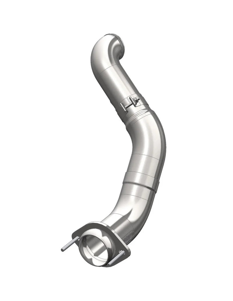 MBRP 11-14 Ford 6.7L Powerstroke 4in Turbo Down-Pipe T409 Aluminized - Side View