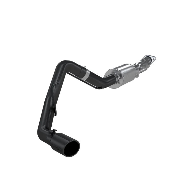 MBRP 11-14 Ford F150 3in Cat Back Single Side Exit Black Coated Exhaust System - Side View