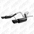 Load image into Gallery viewer, MBRP 11-14 Ford Mustang GT 5.0L 3in Cat Back Dual Split Rear Race Version 4in Tips - Black - Side View
