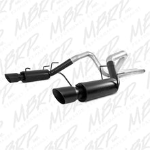 Load image into Gallery viewer, MBRP 11-14 Ford Mustang GT 5.0L 3in Cat Back Dual Split Rear Race Version 4in Tips - Black - Side View