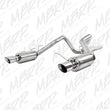 Load image into Gallery viewer, MBRP 11-14 Ford Mustang GT 5.0L Dual Split Rear Street Version T409 3in Cat Back Exhaust System - Side View
