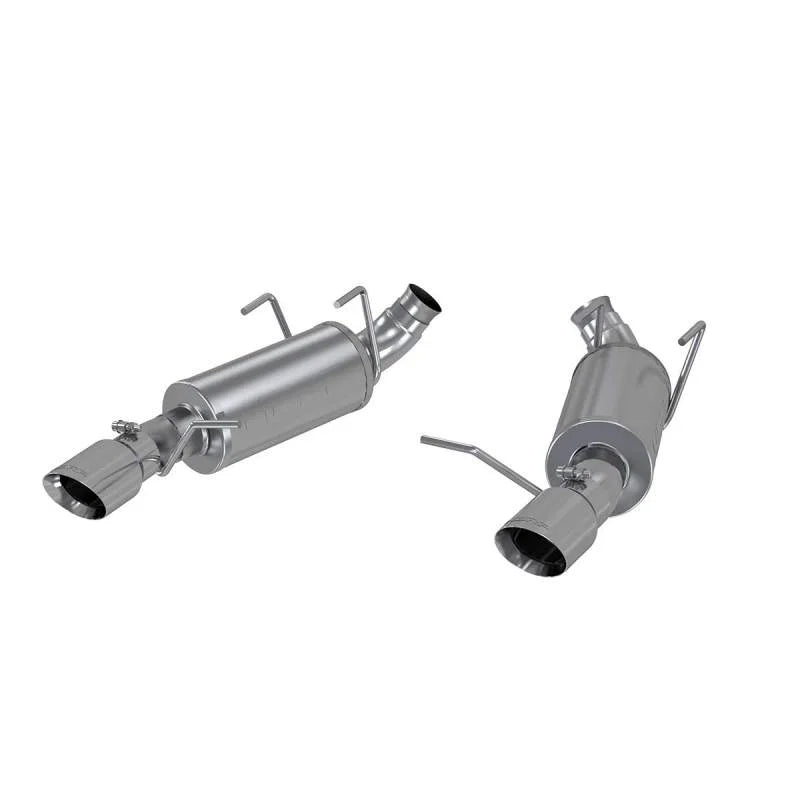 MBRP 11-14 Ford Mustang V6 3in. Dual Muffler Axle Back Split Rear T409 Exhaust System - Main Product View