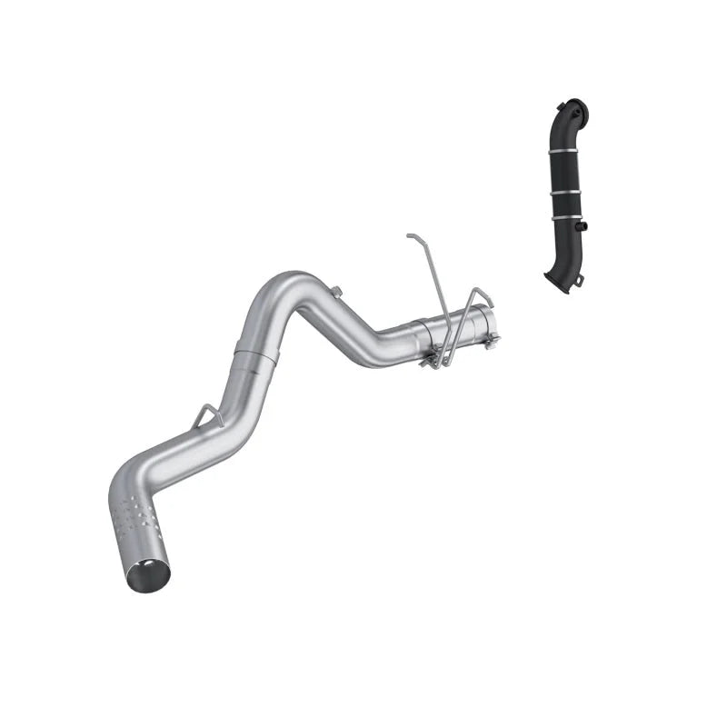 MBRP 11-15 Chevy Silverado / GMC Sierra 2500/3500HD 4in OD CatBack Single Side Exit w/ Downpipe - AL - Main Product View