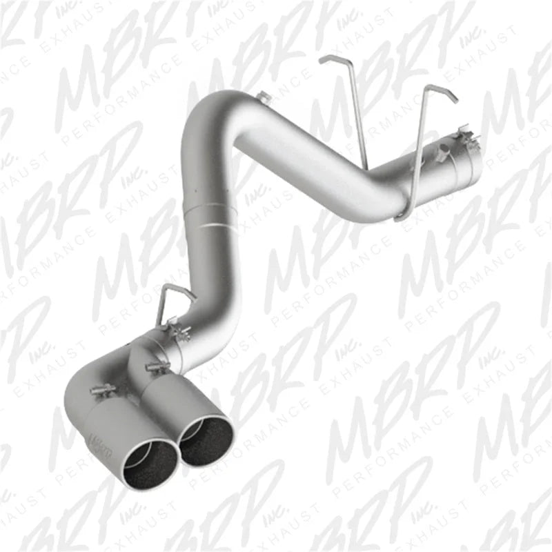 MBRP 11-15 Chevy/GMC 2500/3500 4in Filter Back Dual Outlet Single Side Alum Exhaust System - Main Product View