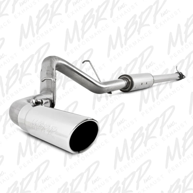 MBRP 11-19 Chevy/GMC 2500HD PU 6.0L V8 Single Side Exit T409 Cat Back Perf Exhaust - Side View