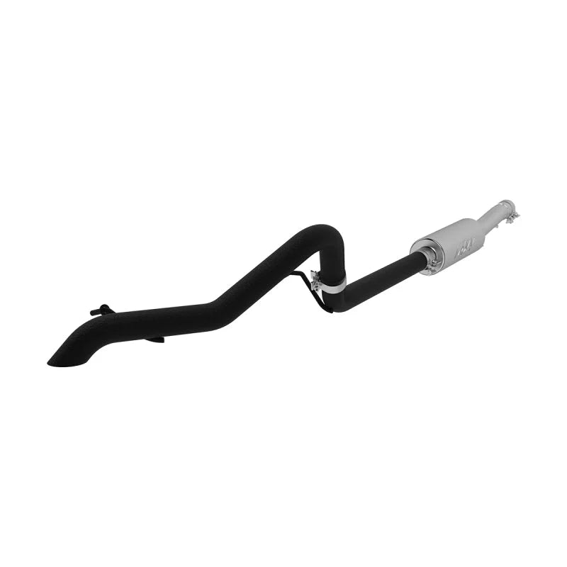 MBRP 12 Jeep Wrangler/Rubicon 3.6L V6 Cat Back Single Rear Exit Off-Road Black Exhaust - Side View