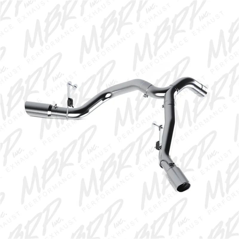 MBRP 13-15 Dodge 25/3500 Cummins 6.7L(Excl. CC/SB)4in Filter Back Cool Duals AL(Leaf Spring) - Main Product View