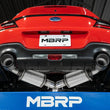 Load image into Gallery viewer, MBRP 13-16 Subaru BRZ 2.0L/ 2.4L 3in Dual Split Rear Cat Back w/CF Tips- T304 - Side View