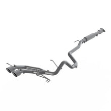 Load image into Gallery viewer, MBRP 13-18 Hyundai Veloster Turbo 4.0in OD Tips Dual Outlet 2-1/2in AL Cat Back - Side View