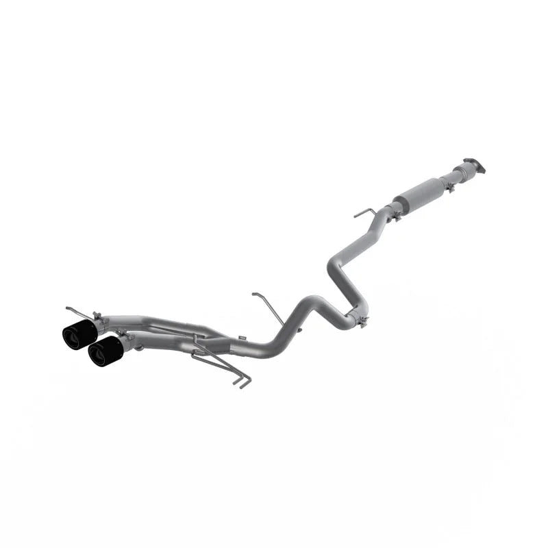 MBRP 13-18 Hyundai Veloster Turbo Dual Exit T409 2 1/2in Cat Back w/ Carbon Fiber Tips - Main Product View