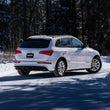 Load image into Gallery viewer, MBRP 14-17 Audi SQ5 3.0T Dual Rear Exit Axle Back w/ Quad Carbon Fiber Tips - T304 - Installation View