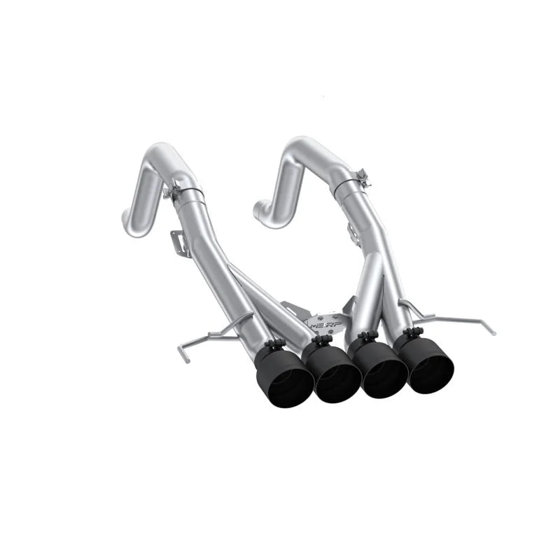 MBRP 14-19 Chevrolet Corvette 6.2L 3in Axle-Back Muffler Bypass Quad Exit Black Tips - Main Product View