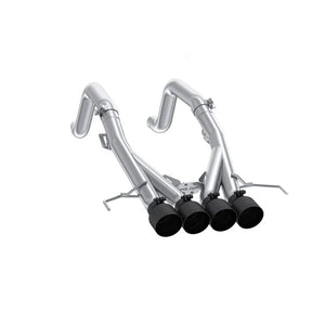 MBRP 14-19 Chevrolet Corvette 6.2L 3in Axle-Back Muffler Bypass Quad Exit Black Tips - Main Product View