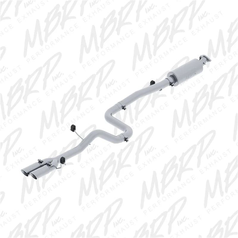 MBRP 14-19 Ford Fiesta ST 1.6L EcoBoost 3in Dual Outlet Alum Cat Back - Main Product View