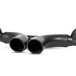 Load image into Gallery viewer, MBRP 14-19 Porsche GT3/GT3RS 3in Center Muffler Bypass 4in Tips - Black Coated - Side View