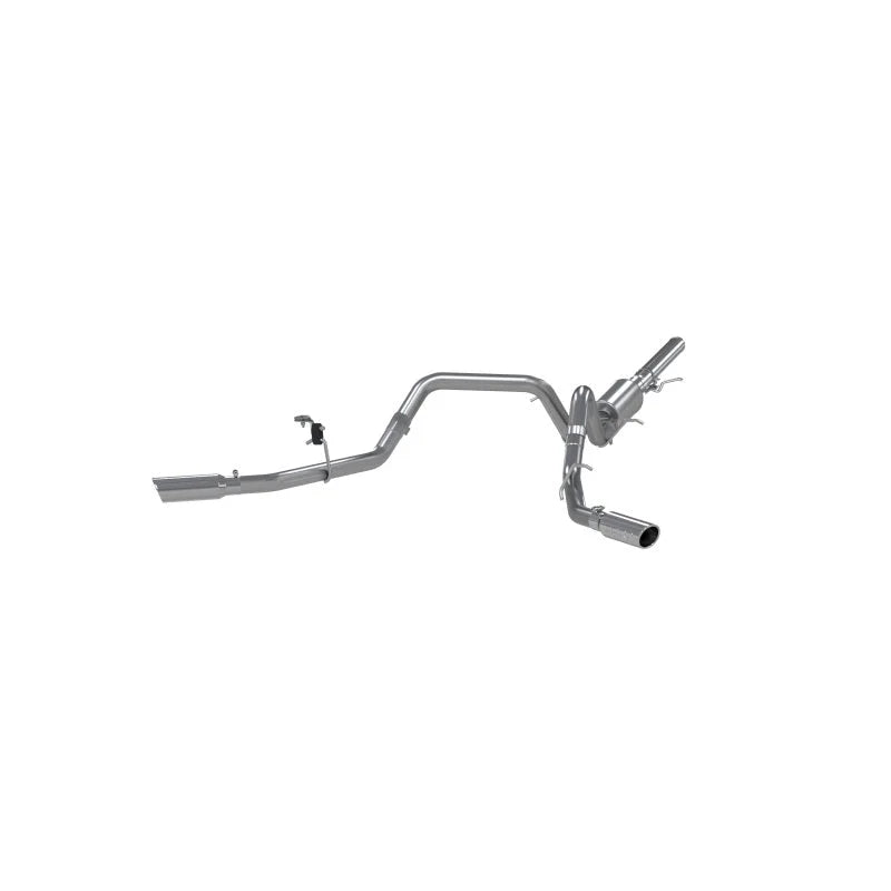 MBRP 14 Chevy/GMC 1500 Silverado/Sierra 4.3L V6/5.3L V8 Dual Split Side Alum 3in Cat Back Exhaust - Side View