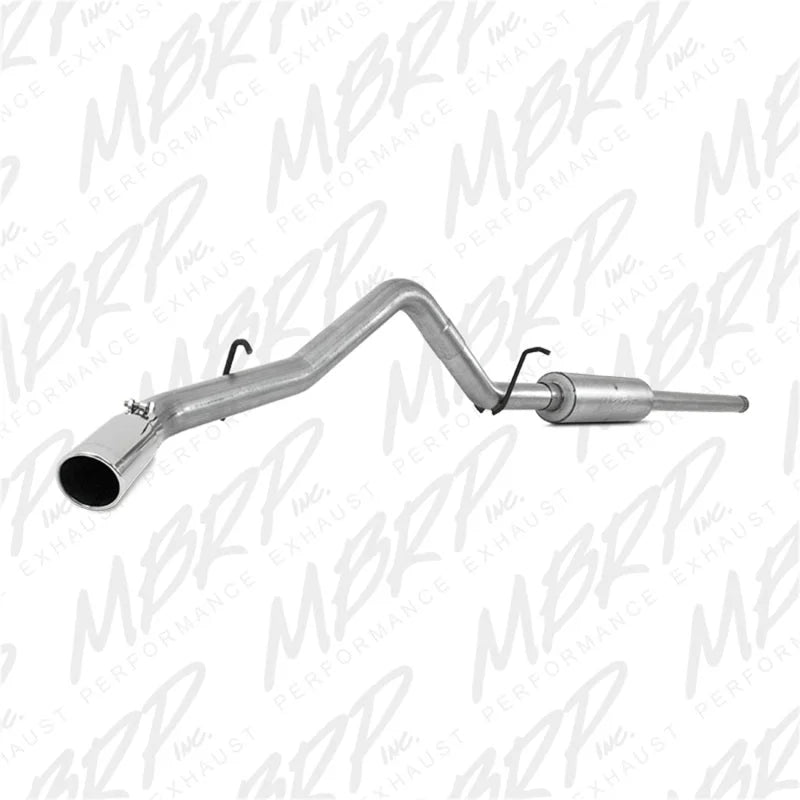 MBRP 14 Chevy/GMC 1500 Silverado/Sierra 4.3L V6/5.3L V8 Single Side Exit AL 3in Cat Back Exhaust - Main Product View