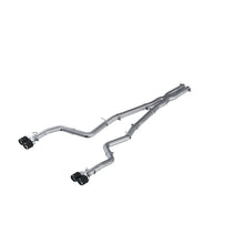 Load image into Gallery viewer, MBRP 15-16 Dodge Challenger 5.7L HEMI SS 3in Quad Split Rear Exit w/ Carbon Fiber Tips - T304 - Main Product View