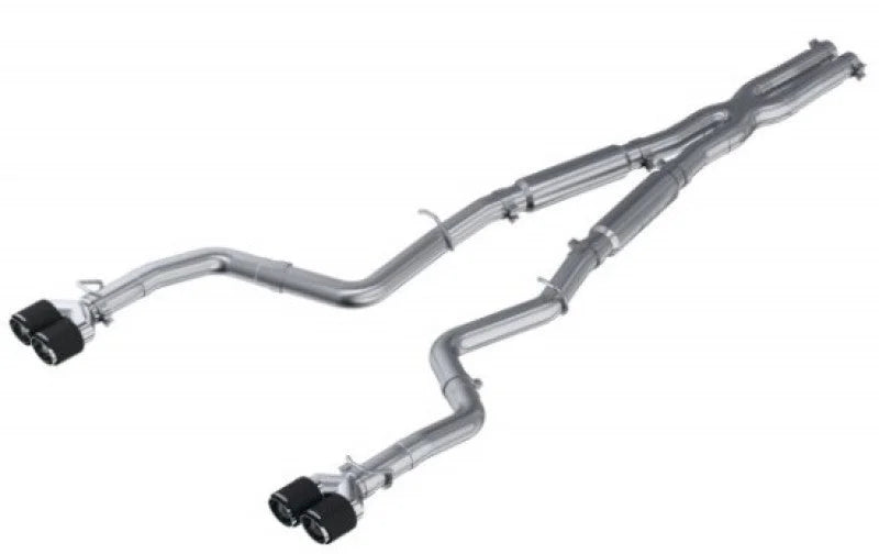 MBRP 15-16 Dodge Challenger RT 5.7L T304 SS 3in Dual Rear Cat-back CF Quad Tips - Street - Additional View 5