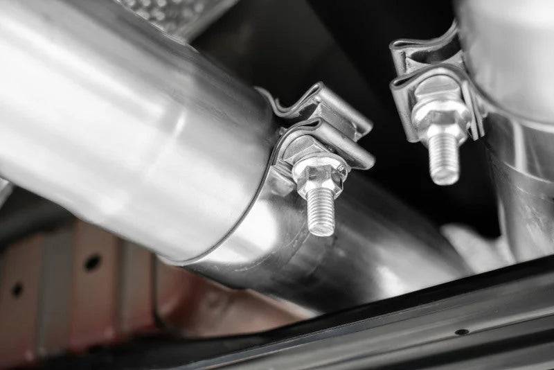 MBRP 15-16 Dodge/ Chrysler T304 Street To Race Profile Stainless Steel 3in Exhaust Conversion Kit - Back View
