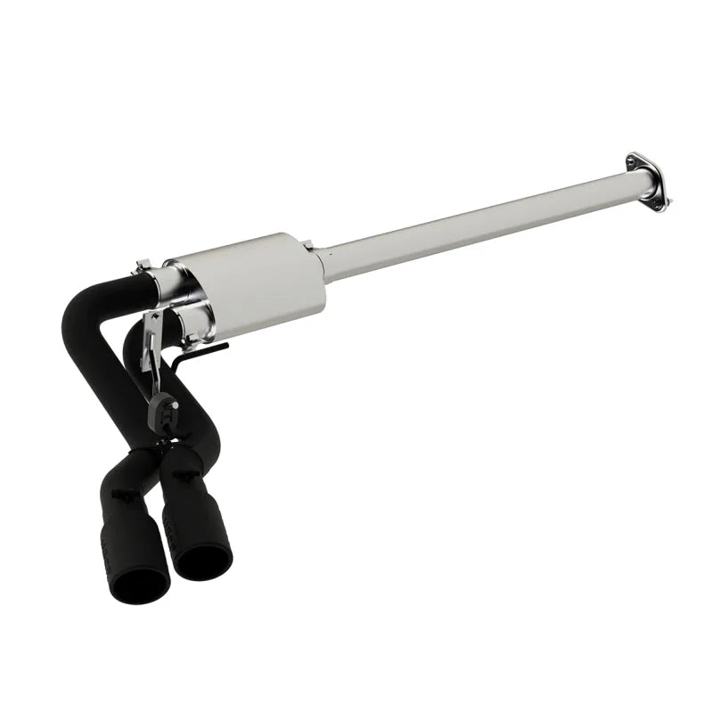 MBRP 15-16 Ford F-150 2.7L/3.5L/5.0L 3in Cat Back Single Side Pre-Axle Dual Exit Black Coated - Side View