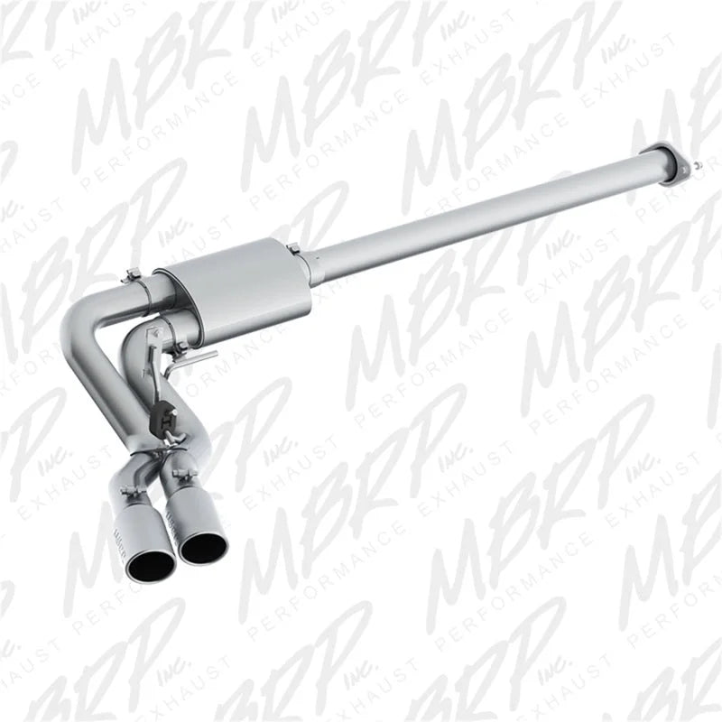 MBRP 15-16 Ford F-150 2.7L/3.5L/5.0L 3in Cat Back Single Side Pre-Axle Dual Exit T304 - Side View